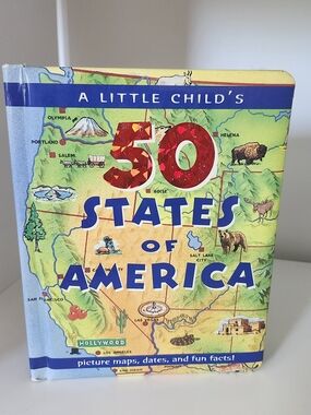 50 States of America - Hardcover book with thick, sturdy pages